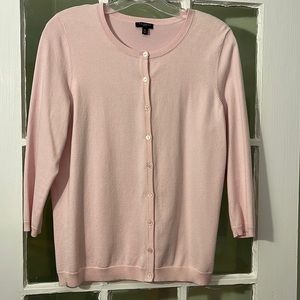 Pastel pink Talbots cardigan, size Medium Petite